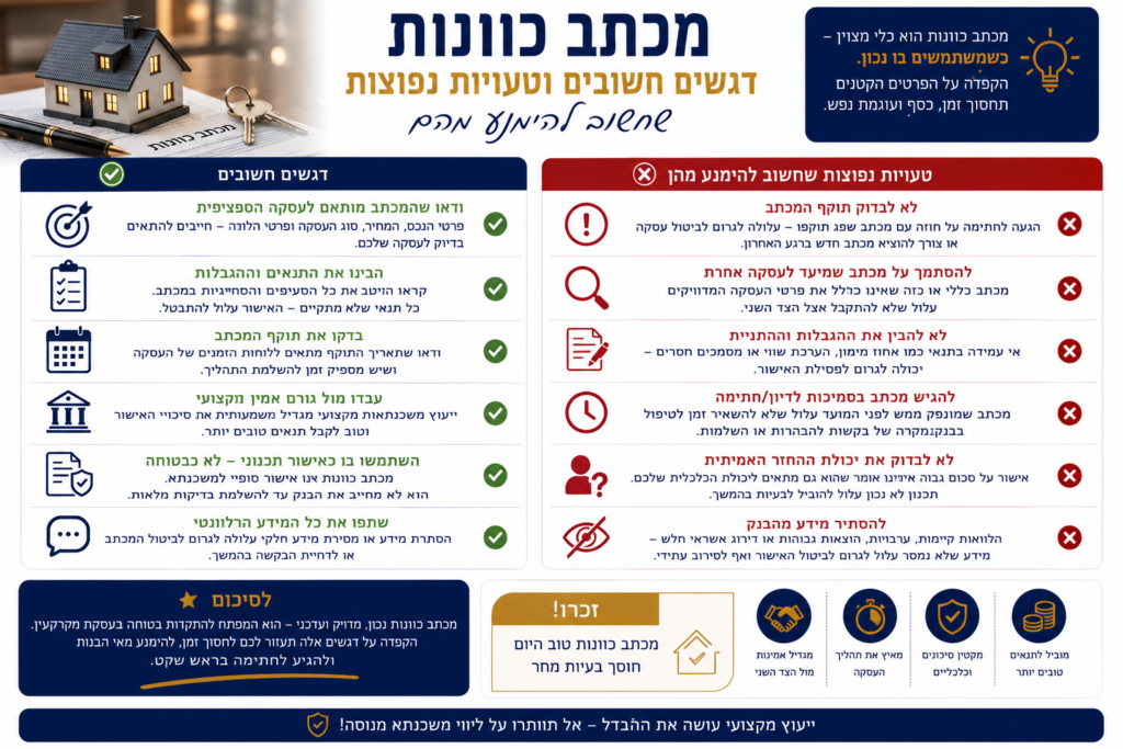 דגשים חשובים וטעויות נפוצות שחשוב להימנע מהן
