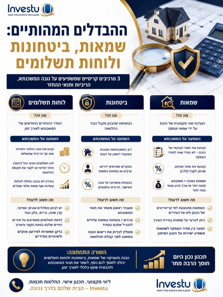 ההבדלים המהותיים שמאות, ביטחונות ולוחות תשלומים