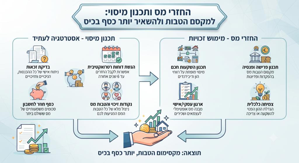 החזרי מס ותכנון מיסוי למקסם הטבות