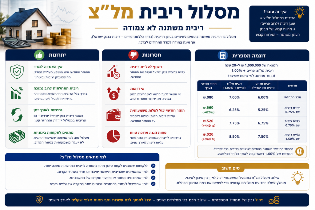 יתרונות, חסרונות ודוגמה מספרית למסלול ריבית מלצ