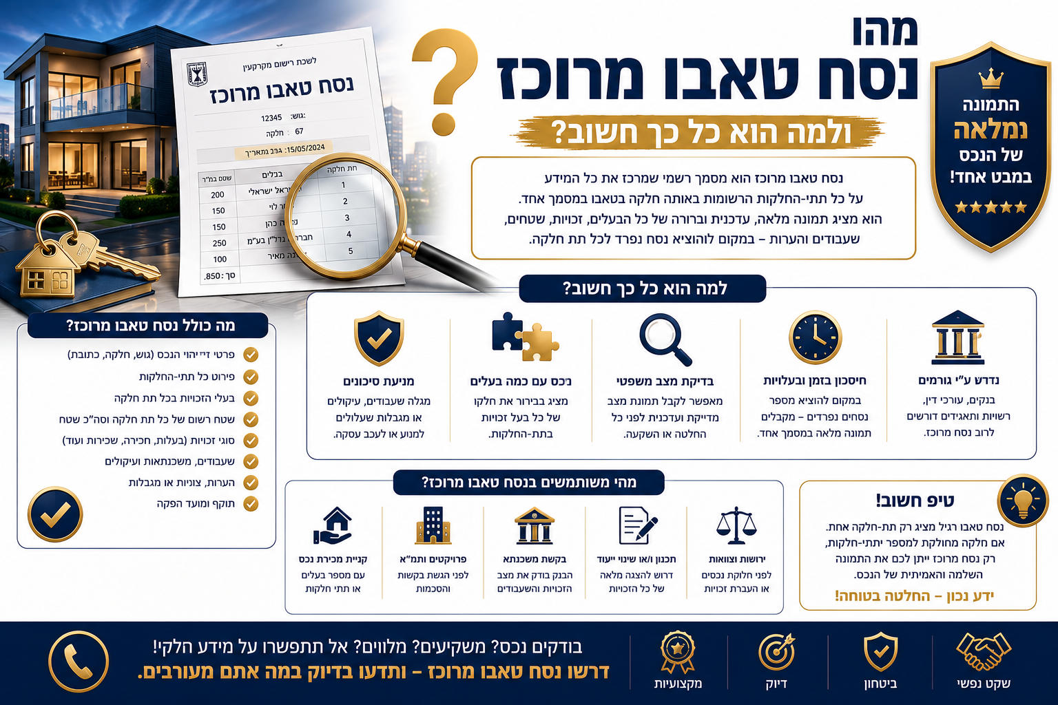 מהו נסח טאבו מרוכז ולמה הוא כל כך חשוב