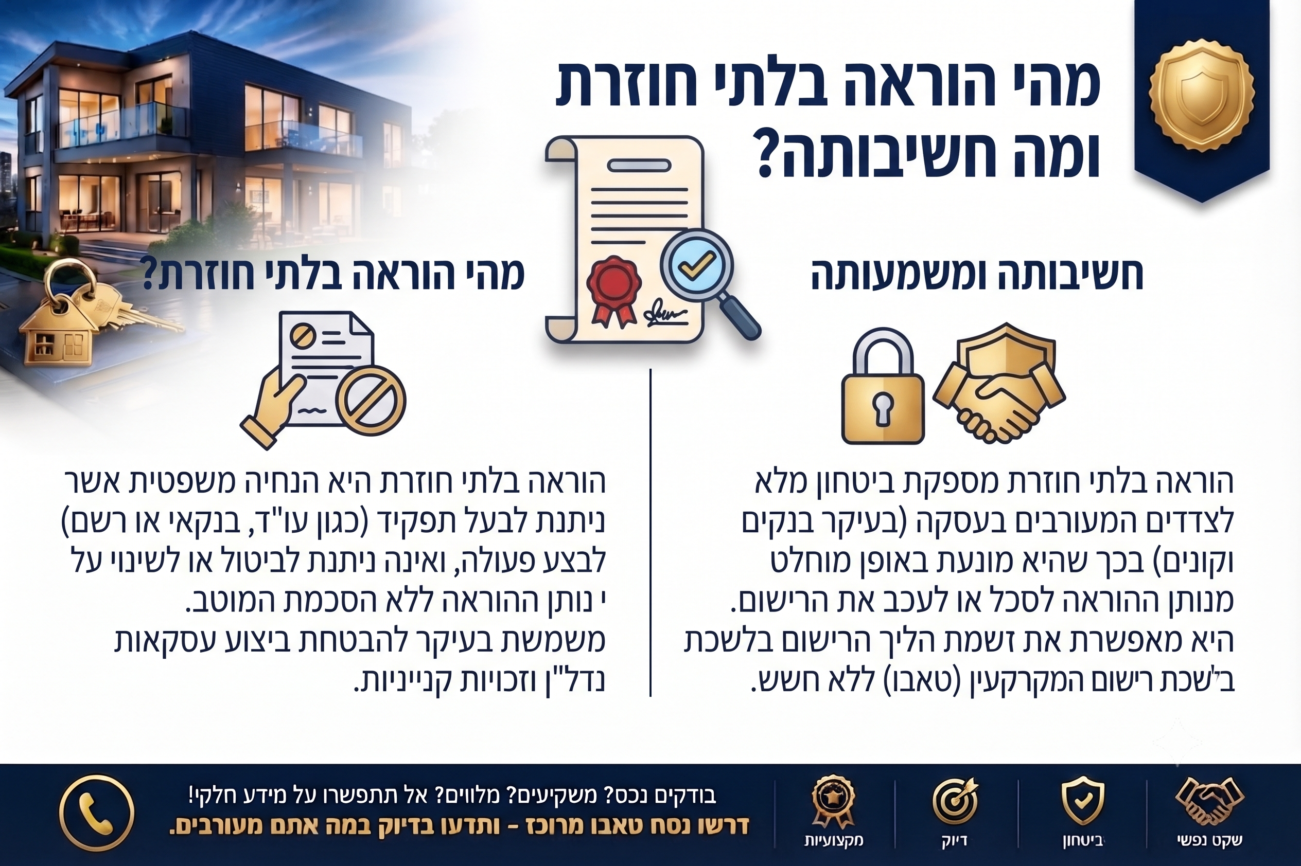 מהי הוראה בלתי חוזרת ומה חשיבותה