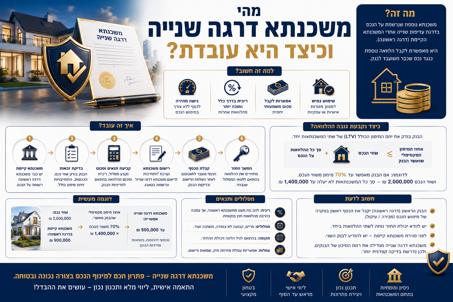 מהי משכנתא דרגה שנייה וכיצד היא עובדת