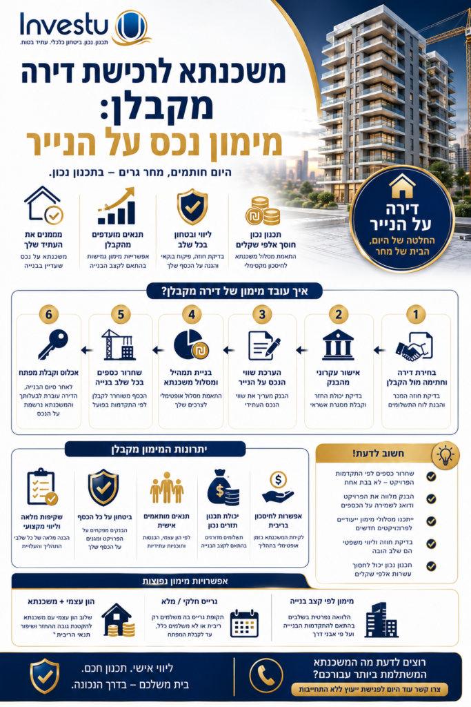 משכנתא לרכישת דירה מקבלן מימון נכס על הנייר