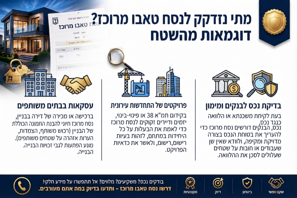 מתי נזדקק לנסח טאבו מרוכז דוגמאות מהשטח