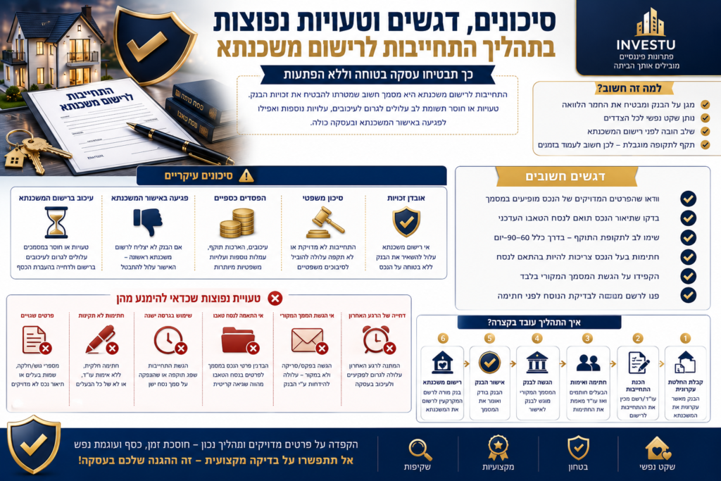 סיכונים, דגשים וטעויות נפוצות בתהליך