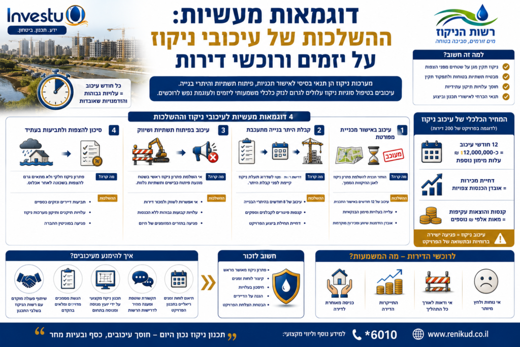 דוגמאות מעשיות ההשלכות של עיכובי ניקוז על יזמים ורוכשי דירות