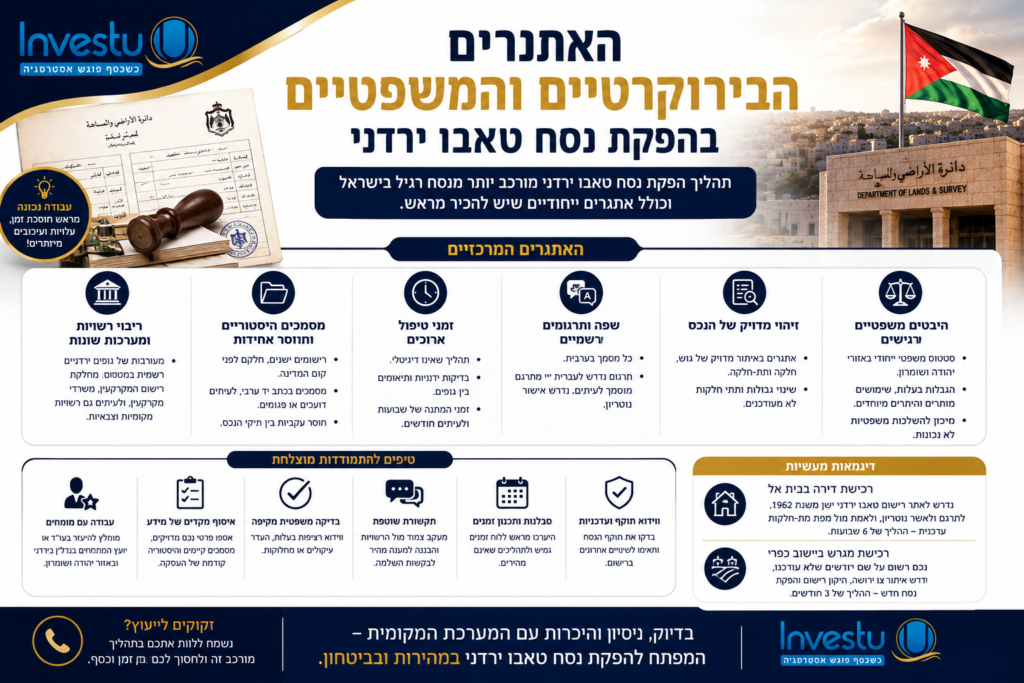 האתגרים הבירוקרטיים והמשפטיים בהפקת נסח טאבו ירדני