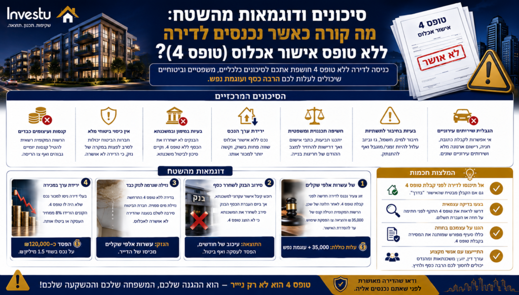 הקשר הישיר בין טופס 4 לבין אישור המשכנתא בבנק