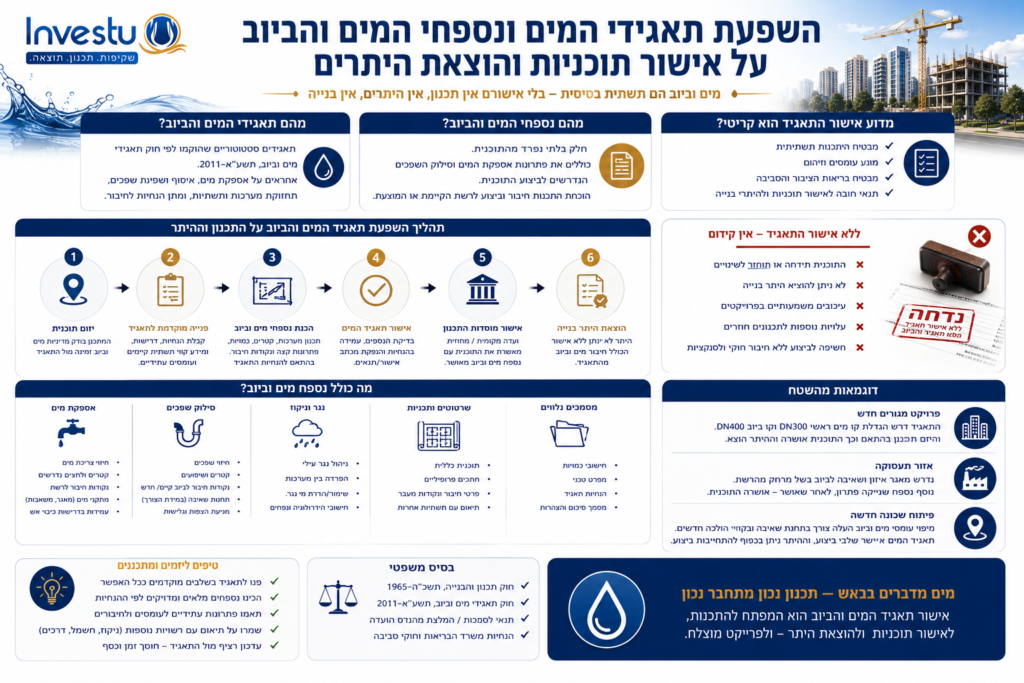 השפעת תאגידי המים ונספחי המים והביוב על אישור תוכניות והוצאת היתרים