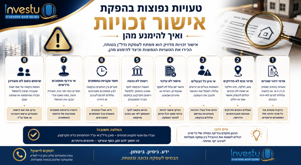 טעויות נפוצות בהפקת אישור זכויות ואיך להימנע מהן