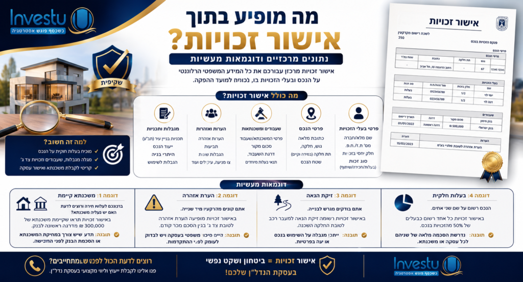 מדוע הבנק דורש אישור זכויות בתהליך קבלת משכנתא