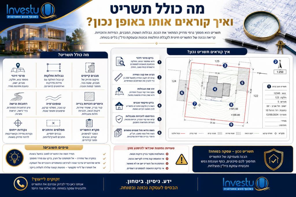 מה כולל תשריט ואיך קוראים אותו באופן נכון