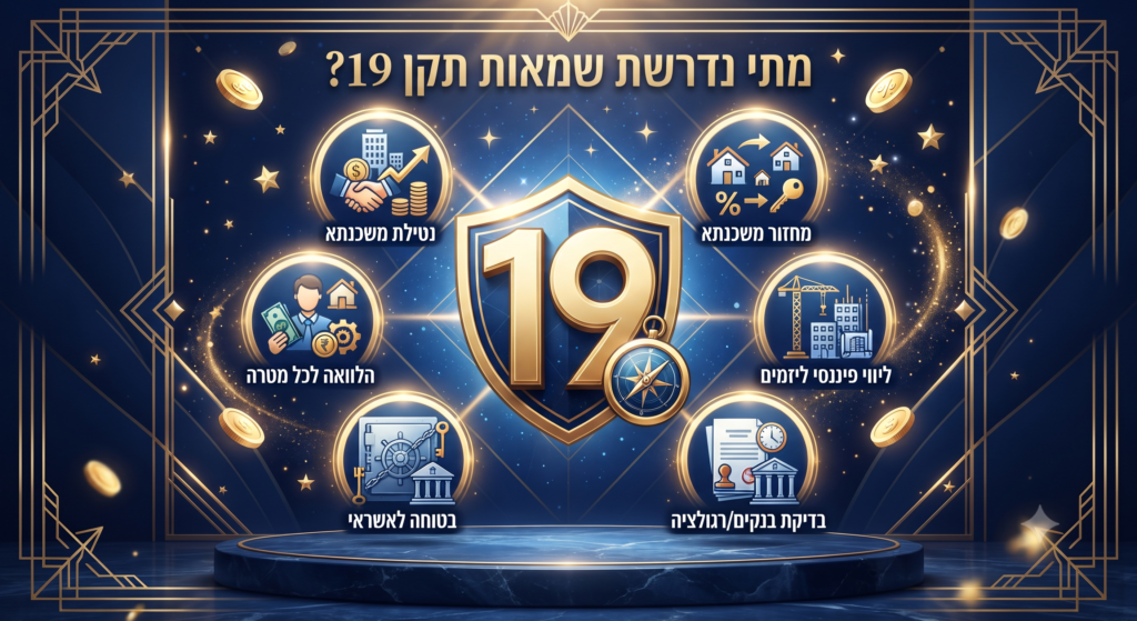 מתי נדרשת שמאות תקן 19 שימושים מרכזיים ומצבים שכיחים
