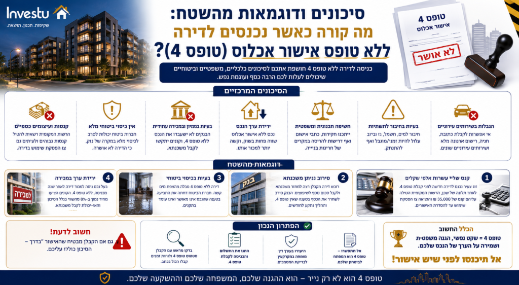 סיכונים ודוגמאות מהשטח מה קורה כאשר נכנסים לדירה ללא טופס אישור אכלוס