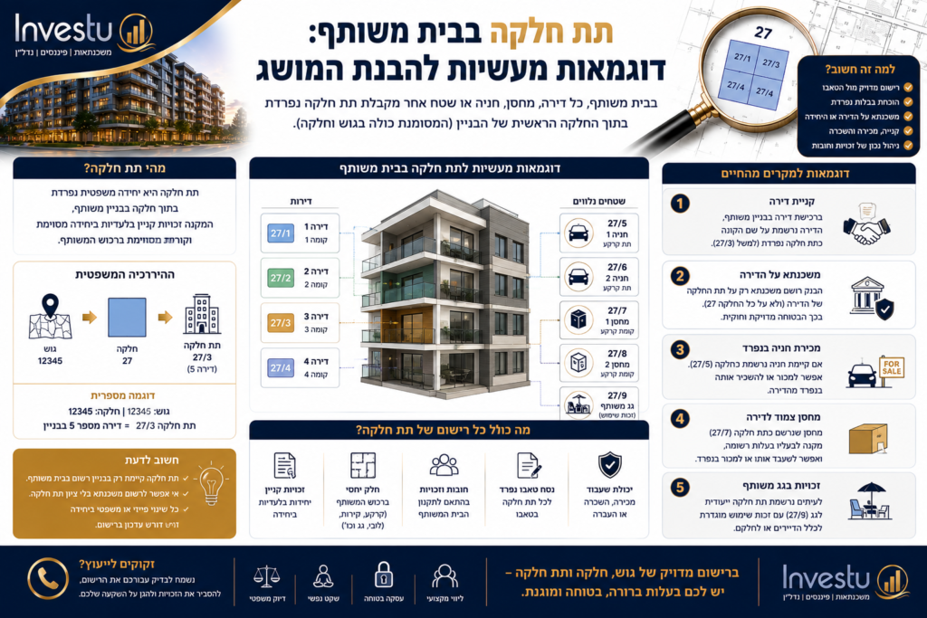 תת חלקה בבית משותף דוגמאות מעשיות להבנת המושג